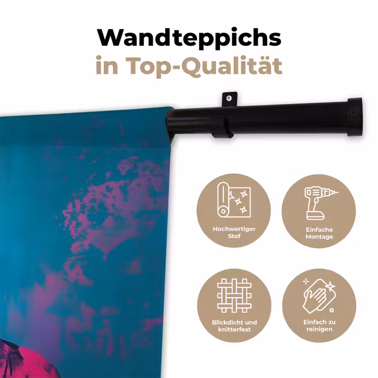 Vrouw - Kauwgom - Zonnebril - Oranje Wandkleed katoen klein -tsfeer2_DE