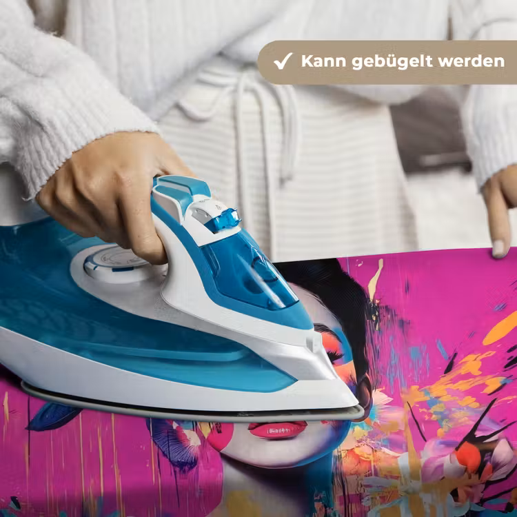 Vrouw - Portret - Abstract - Paars Wandkleed katoen klein -tsfeer9_DE