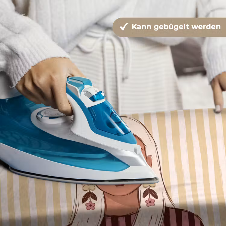 Vrouw - Portret - Illustratie - Modern - Roze Wandkleed katoen klein -tsfeer9_DE
