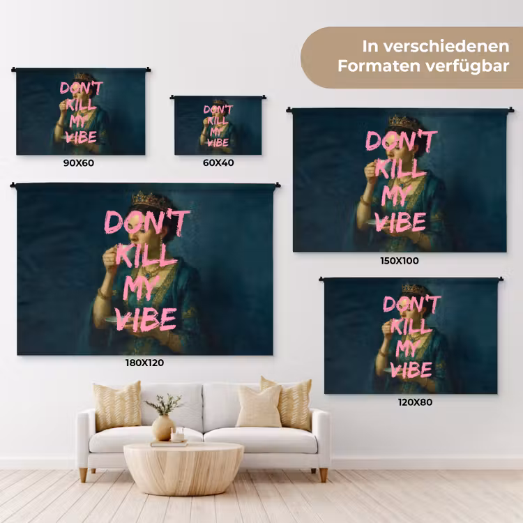 Vrouw - Portret - Kroon Wandkleed katoen klein -tsfeer8_DE