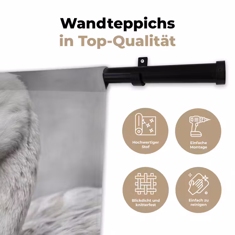 Vrouw - Zwaan - Wit Wandkleed katoen klein -tsfeer2_DE