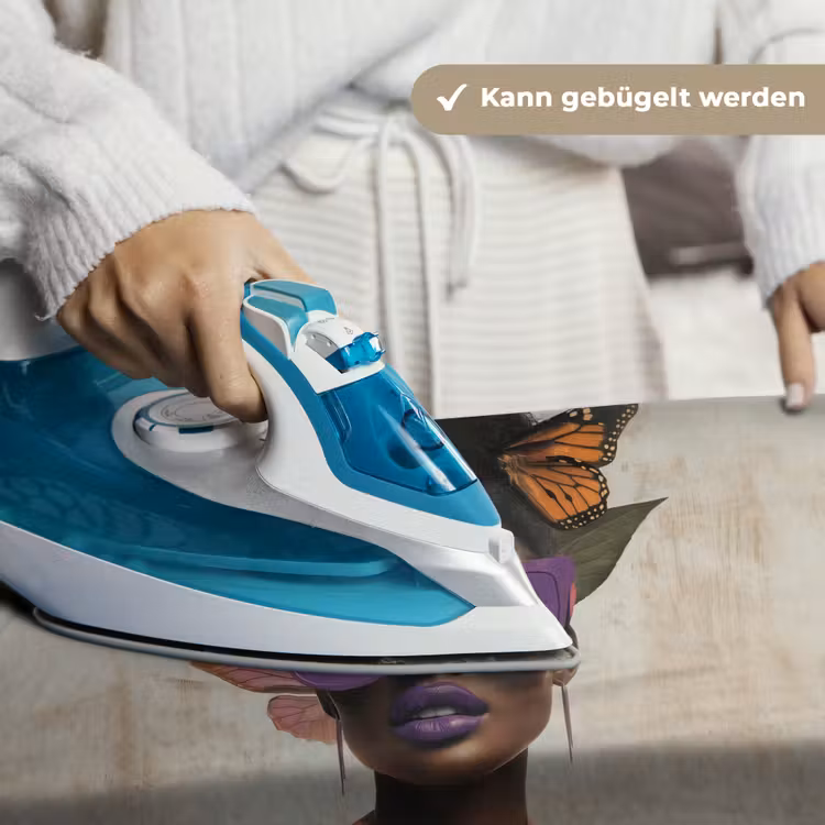 Vrouw - Zonnebril - Vlinder - Bloemen Wandkleed katoen klein -tsfeer9_DE