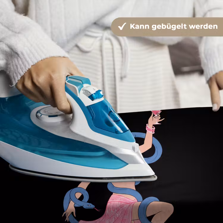Vrouw - Danseres - Slangen - Art Deco - Roze Wandkleed katoen klein -tsfeer9_DE