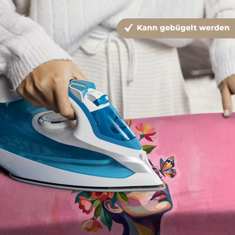 Vrouwengezicht - Vlinders - Kleurrijk Wandkleed katoen klein -tsfeer9_DE