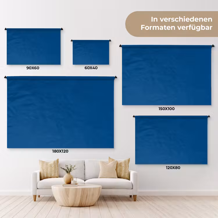 Free - Groove - Blauw Wandkleed katoen klein 269 -tsfeer8_DE