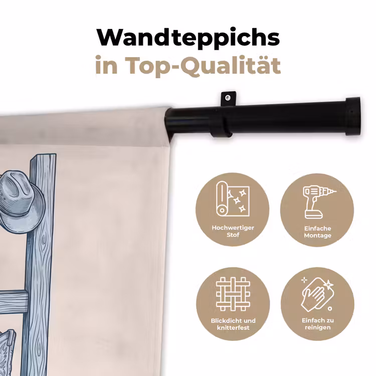 Recreatie - Kleding - Avontuur - Illustratie - Zomer Wandkleed katoen klein -tsfeer2_DE