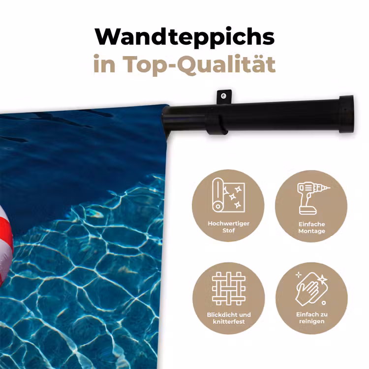 Recreatie - Water - Zomer - Rood - Wit Wandkleed katoen klein -tsfeer2_DE