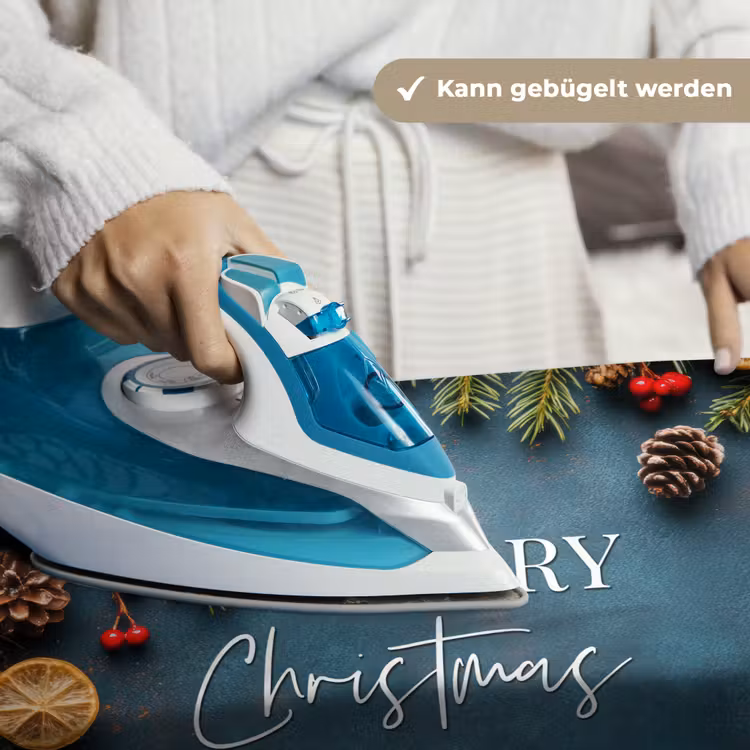 Merry Christmas - Blauw - Kerst - Winter Wandkleed katoen klein -tsfeer9_DE