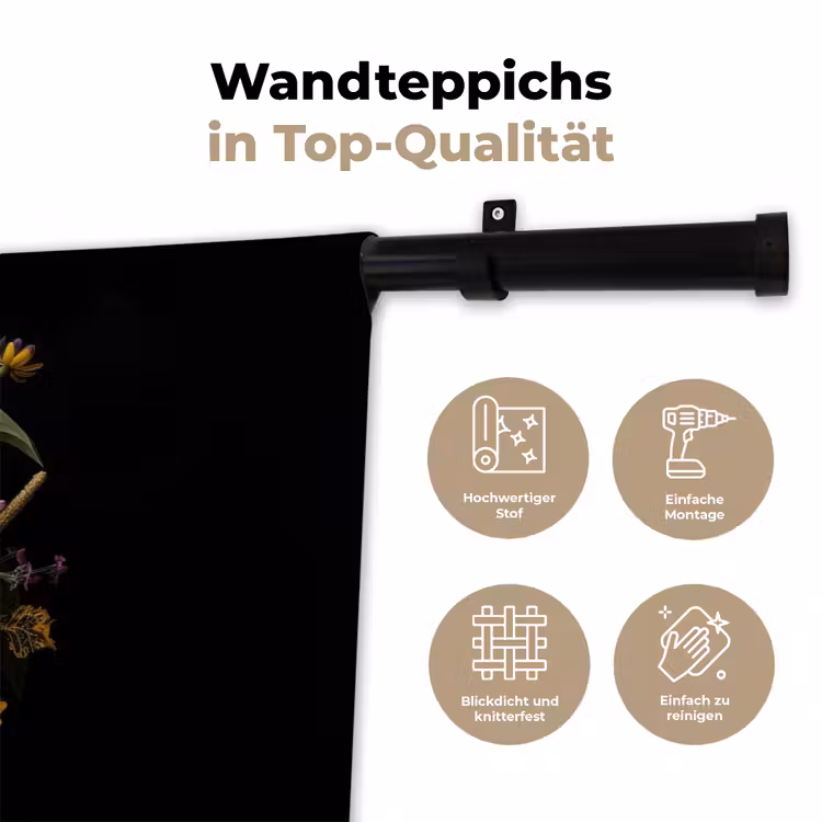 Lente - Bloemen - Klassiek - Vaas Wandkleed katoen klein -tsfeer2_DE