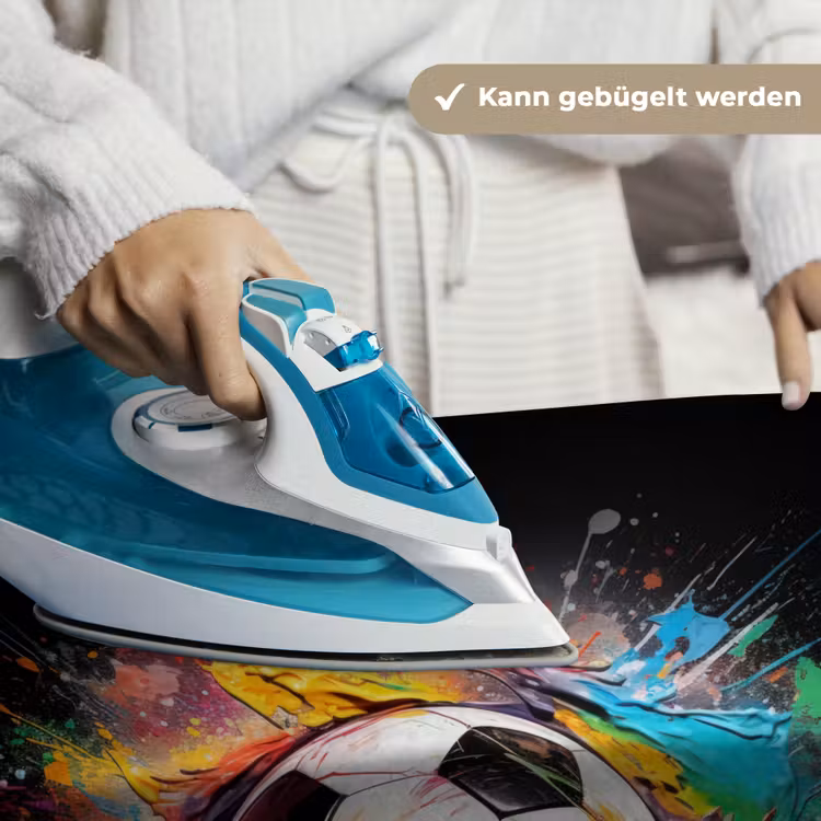Voetbal omringd door verfklodders Wandkleed katoen klein -tsfeer9_DE