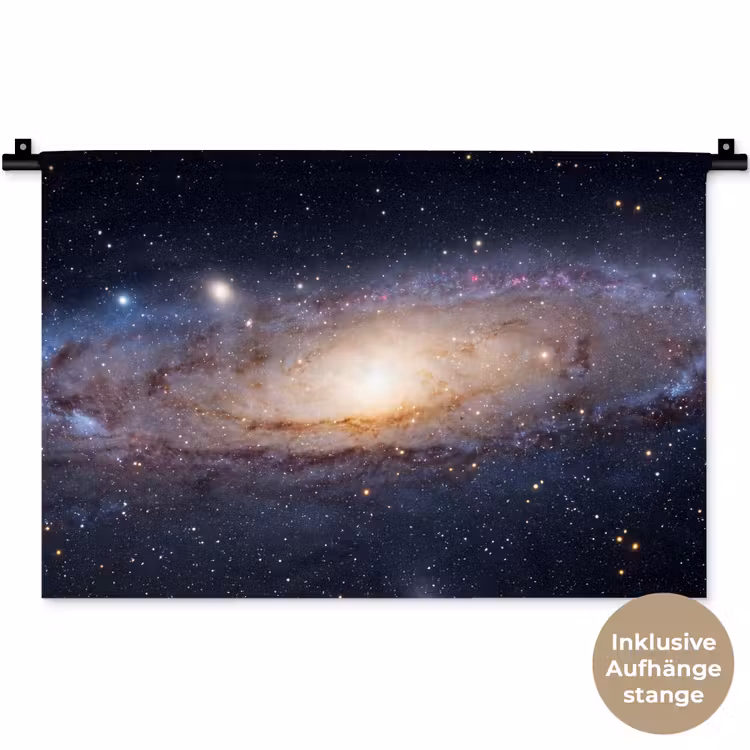 Wandteppich - Galaxie – Weltraum – Kosmos - Sterrenstelsel - Ruimte - Kosmos Wandkleed katoen klein