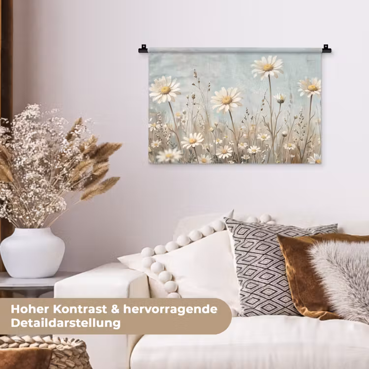 Madelief - Illustratie - Wit Wandkleed katoen klein -tsfeer1_DE