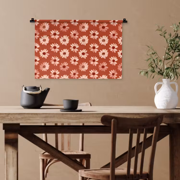 Madelief - Retro - Terracotta Wandkleed katoen klein 269 -sfeer6