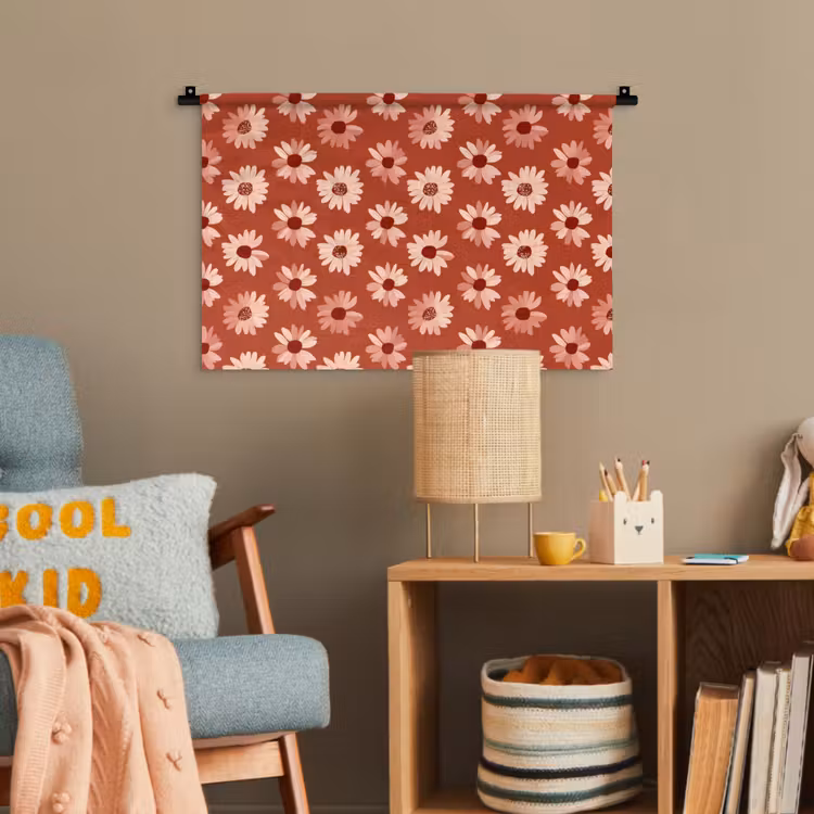 Madelief - Retro - Terracotta Wandkleed katoen klein 269 -wsfeer4_kind