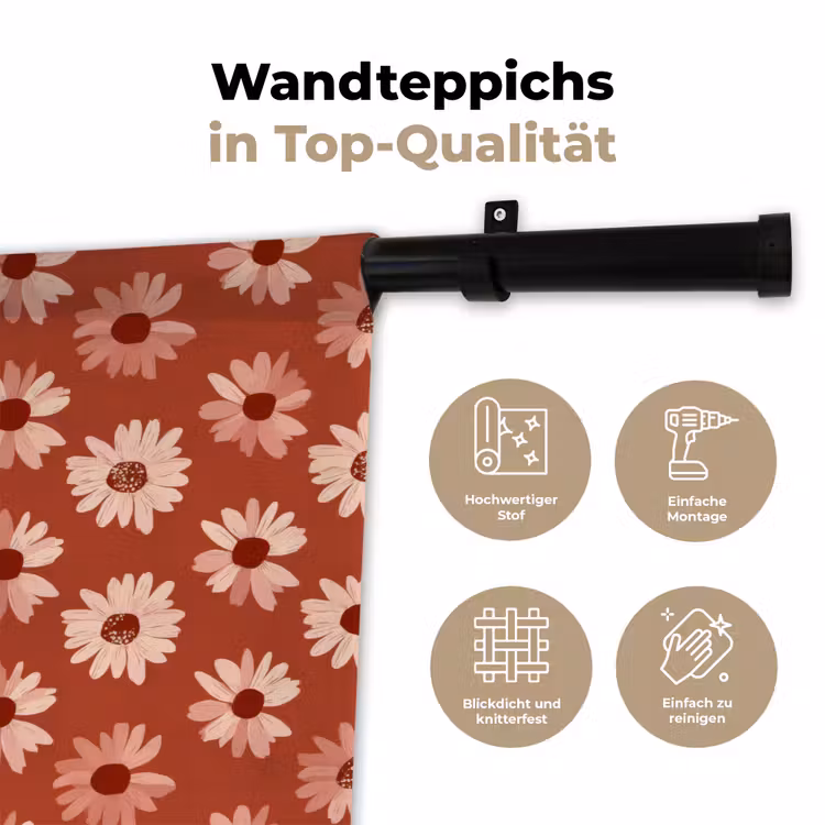 Madelief - Retro - Terracotta Wandkleed katoen klein 269 -tsfeer2_DE