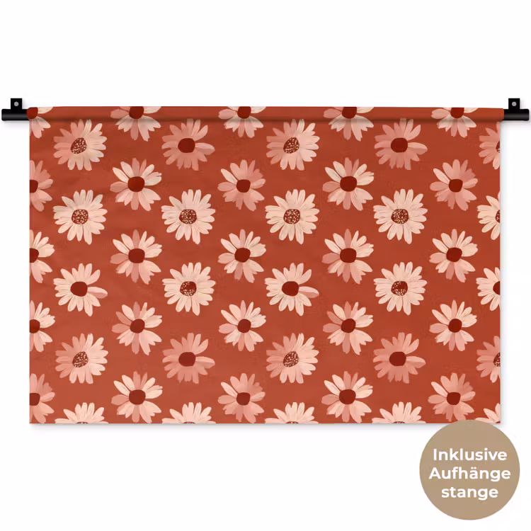 Madelief - Retro - Terracotta Wandkleed katoen klein 269 -t3d_DE