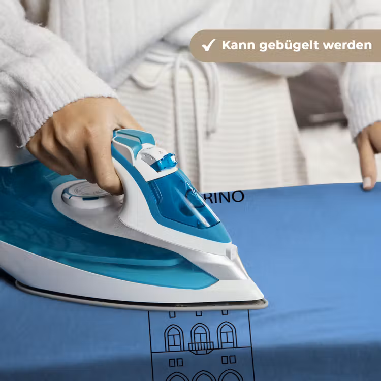 Gebouw - San Marino - Architectuur - Lijntekening - Blauw Wandkleed katoen klein -tsfeer9_DE