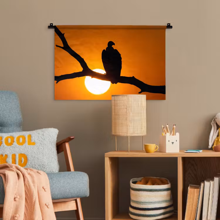 Gier - Tak - Zon - Oranje Wandkleed katoen klein -wsfeer4_kind
