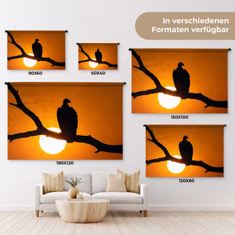 Gier - Tak - Zon - Oranje Wandkleed katoen klein -tsfeer8_DE
