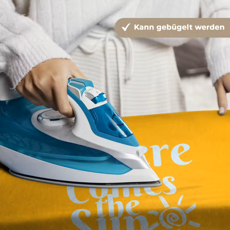 Geel - Blauw - Here comes the sun Wandkleed katoen klein -tsfeer9_DE