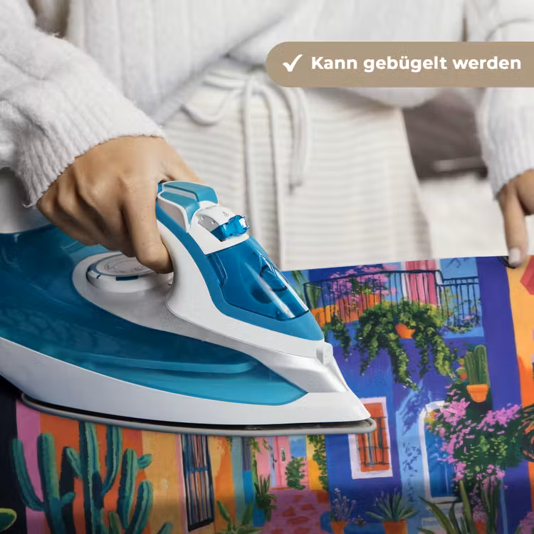 Geel - Blauw - Oranje - Huis Wandkleed katoen klein -tsfeer9_DE