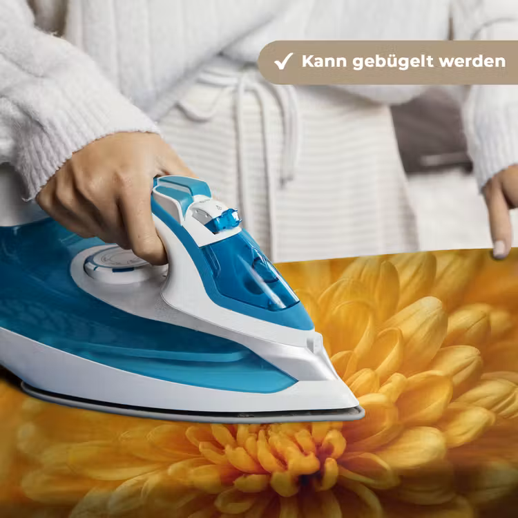 Geel - Chrysant - Zachtheid Wandkleed katoen klein -tsfeer9_DE