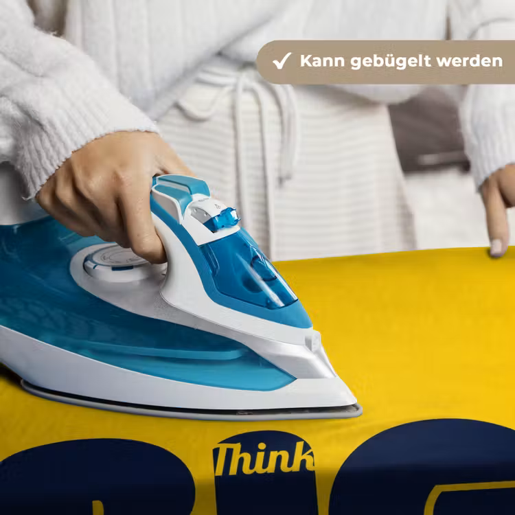 Geel - Think big - Grafisch Wandkleed katoen klein -tsfeer9_DE