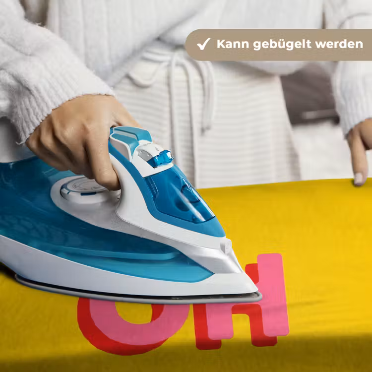Geel - Roze - Oh - 3D Wandkleed katoen klein -tsfeer9_DE