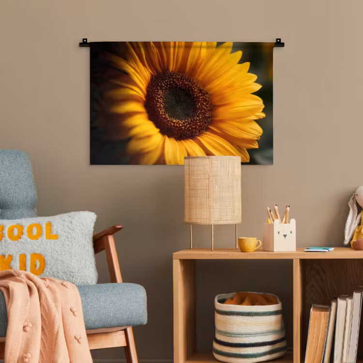 Geel - Zonnebloem - Zomers Wandkleed katoen klein -wsfeer4_kind