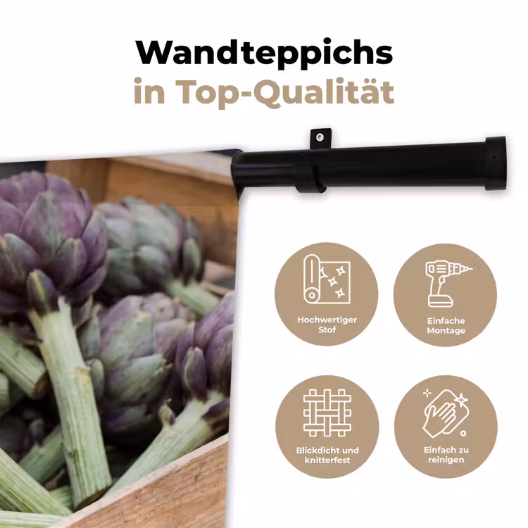 Wandteppich - Gemüse – Markt – Frisch - Groenten - Markt - Vers Wandkleed katoen klein