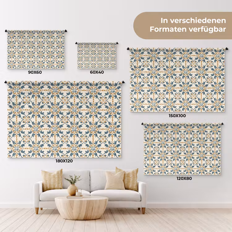 Patroon - Klassiek - Kleurrijk Wandkleed katoen klein 269 -tsfeer8_DE