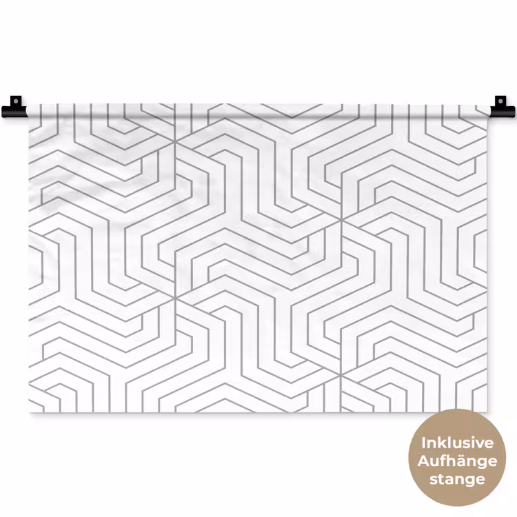 Geometrie - Lijn - Patroon Wandkleed katoen klein 269 -t3d_DE