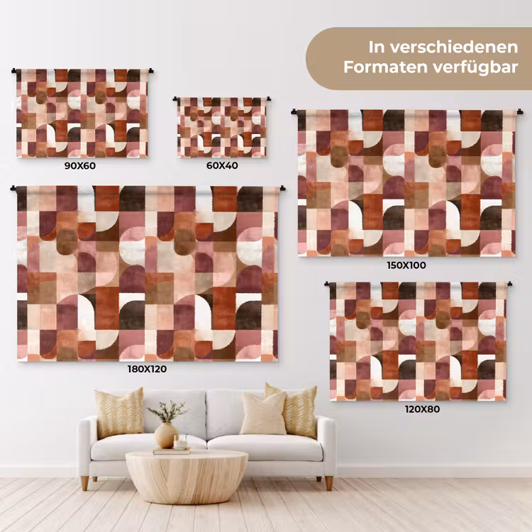 Geometrie - Modern - Retro Wandkleed katoen klein 269 -tsfeer8_DE