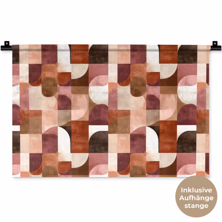 Geometrie - Modern - Retro Wandkleed katoen klein 269 -t3d_DE