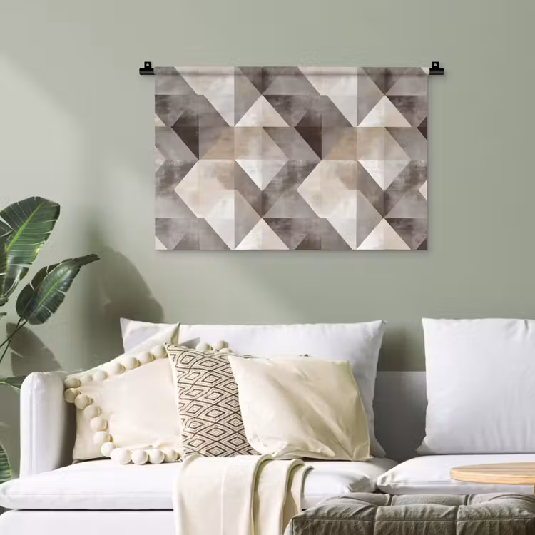 Geometrisch - Motief - Aardetinten Wandkleed katoen klein 269 -sfeer7