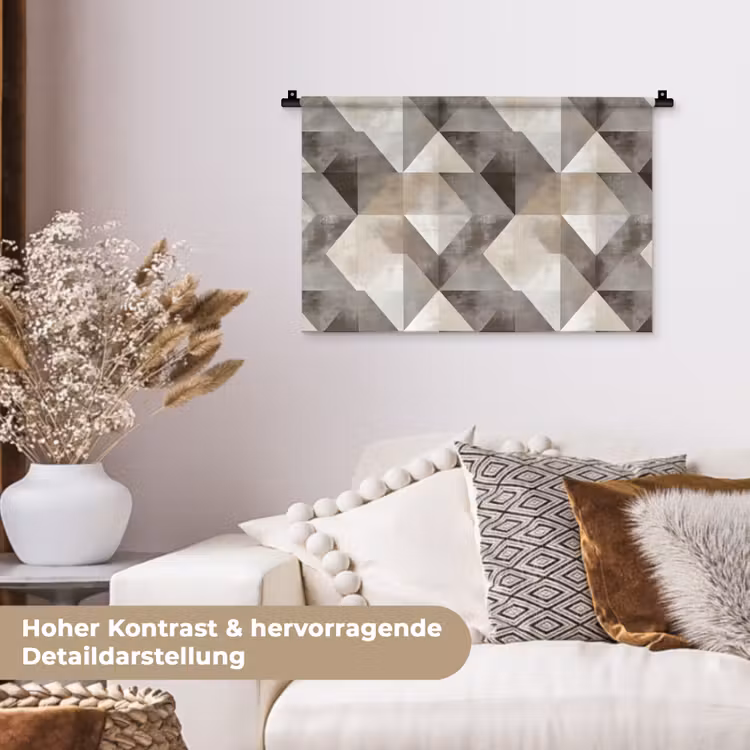 Geometrisch - Motief - Aardetinten Wandkleed katoen klein 269 -tsfeer1_DE