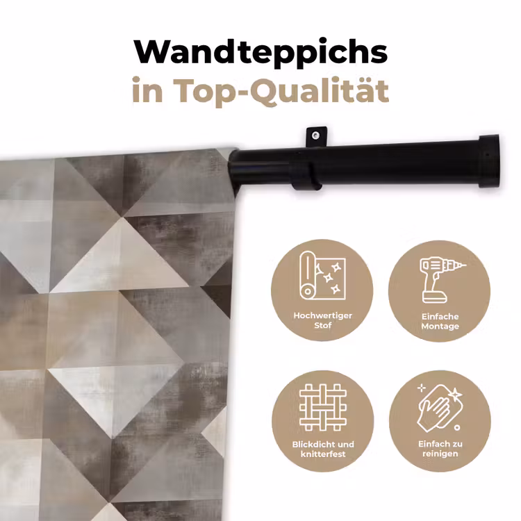 Geometrisch - Motief - Aardetinten Wandkleed katoen klein 269 -tsfeer2_DE