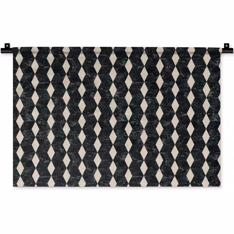 Geometrisch - Patroon - Marmer - Groen Wandkleed katoen klein 269 -zz3d