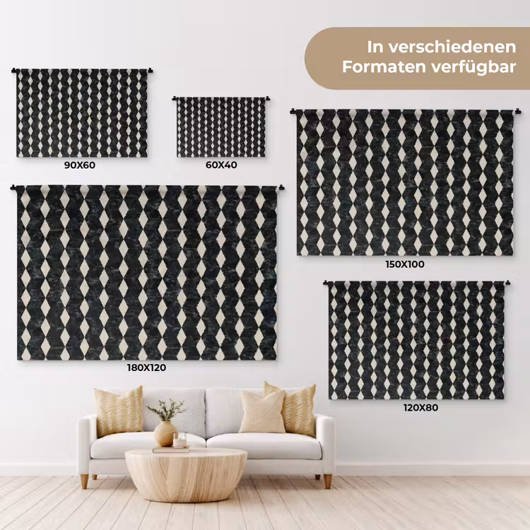 Geometrisch - Patroon - Marmer - Groen Wandkleed katoen klein 269 -tsfeer8_DE