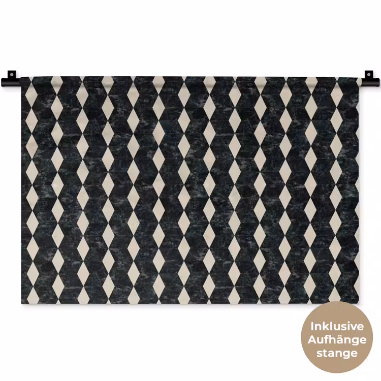 Geometrisch - Patroon - Marmer - Groen Wandkleed katoen klein 269 -t3d_DE