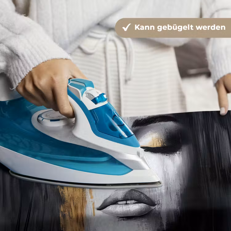Gezicht - Vrouw - Penseelstreken - Abstract Wandkleed katoen klein -tsfeer9_DE