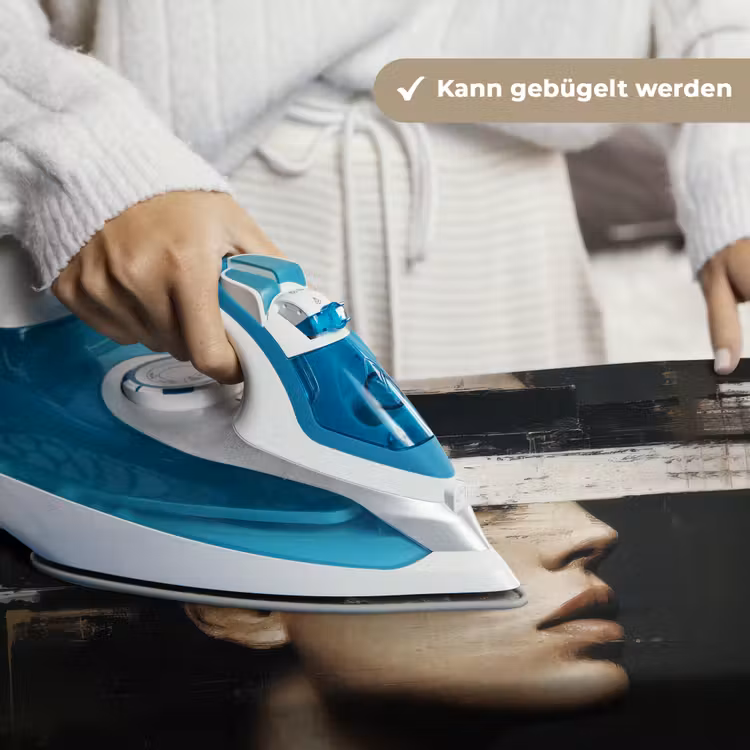 Gezicht - Vrouw - Zwart - Abstract Wandkleed katoen klein -tsfeer9_DE