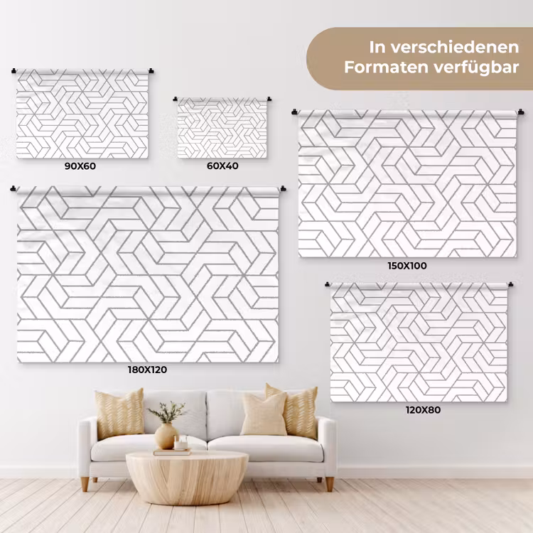 Design - Geometrie - Patroon Wandkleed katoen klein 269 -tsfeer8_DE