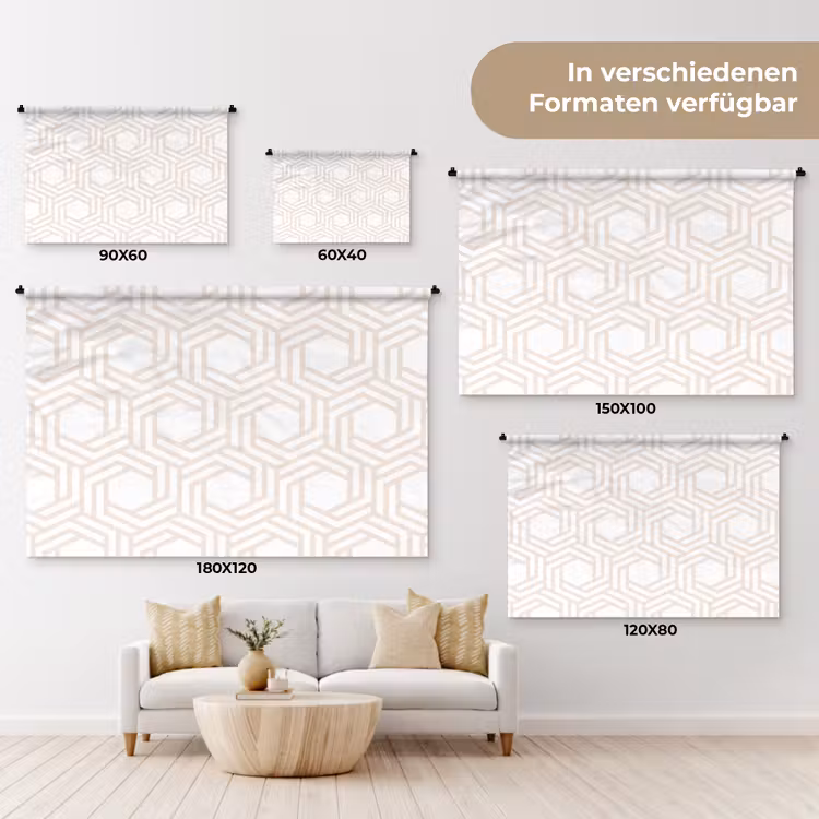 Design - Geometrie - Patroon Wandkleed katoen klein 269 -tsfeer8_DE