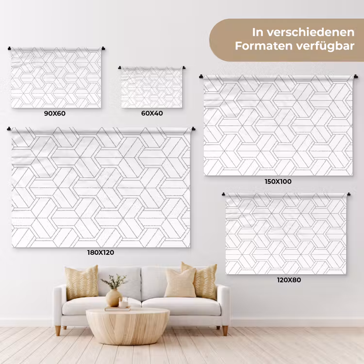 Design - Geometrie - Patroon - Lijn Wandkleed katoen klein 269 -tsfeer8_DE