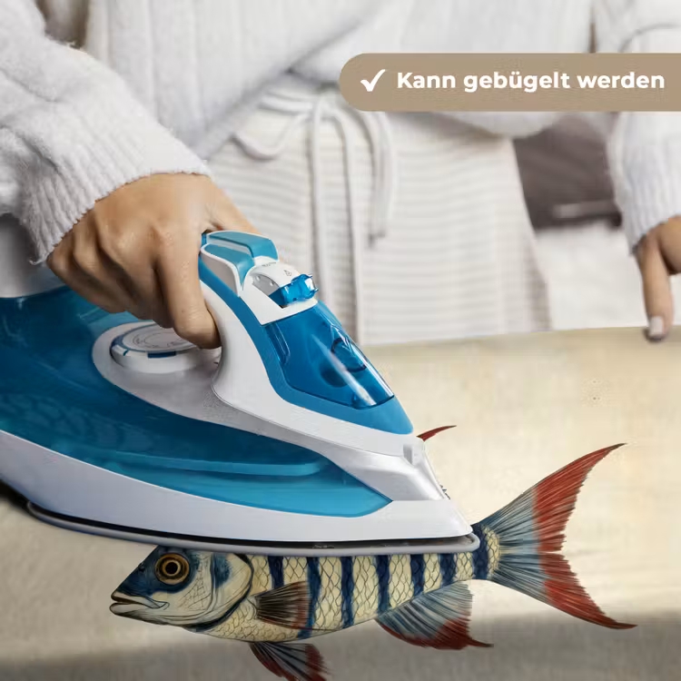 Gestreept - Donkerblauw - Rugvin - Vis Wandkleed katoen klein -tsfeer9_DE