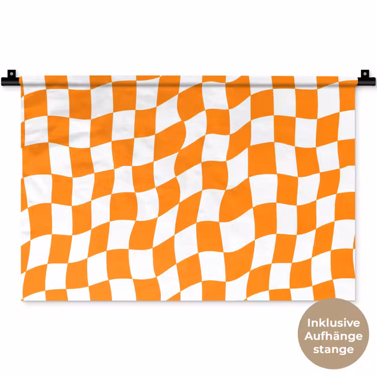 Golvend - Patroon - Oranje Wandkleed katoen klein 269 -t3d_DE