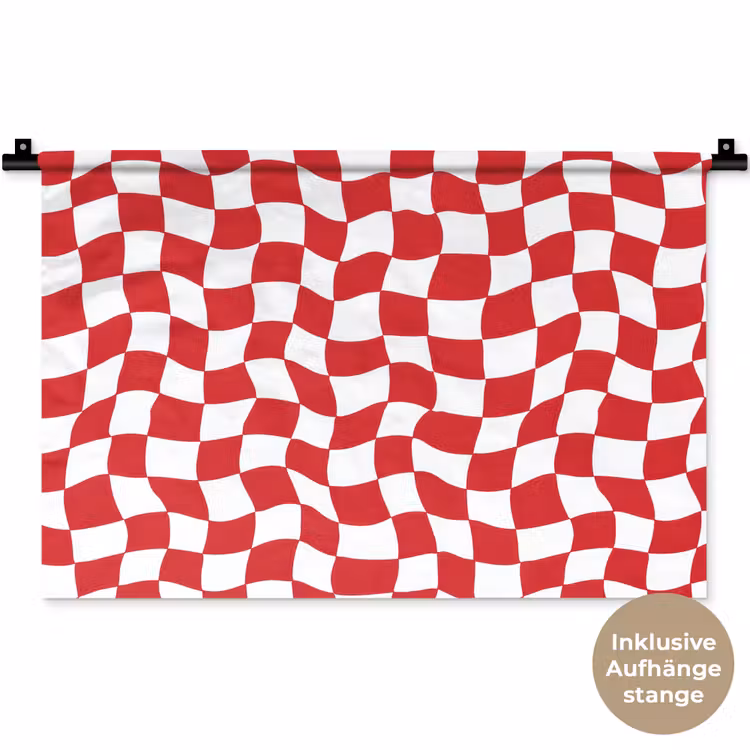 Golvend - Patroon - Rood Wandkleed katoen klein 269 -t3d_DE