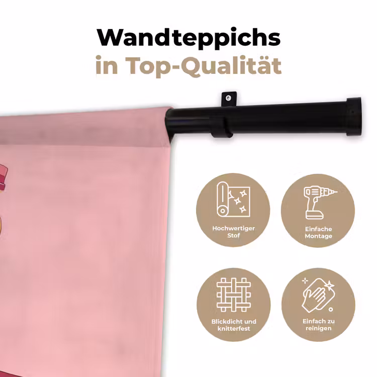 Augurken - Pot - Schaduw - Roze Wandkleed katoen klein -tsfeer2_DE