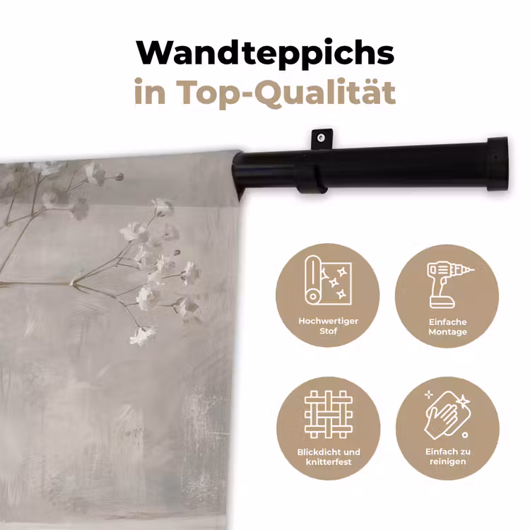 Gipskruid - Vaas - Wit Wandkleed katoen klein -tsfeer2_DE